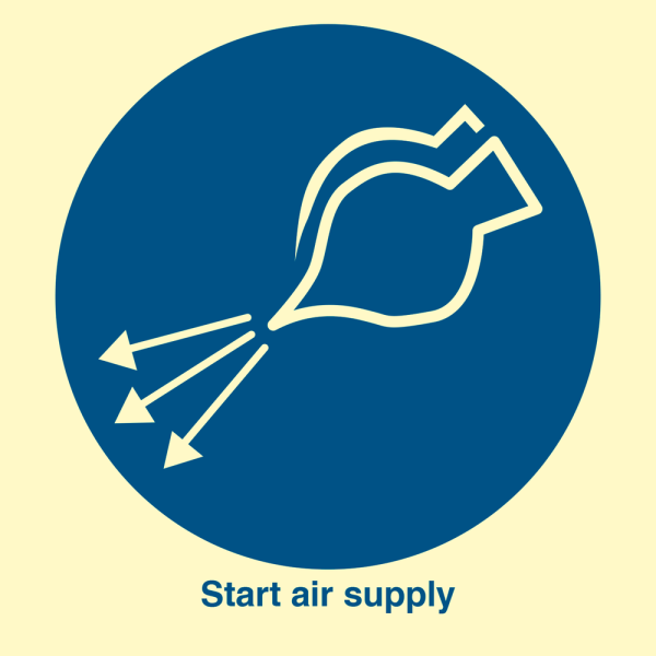 Start air supply - IMO sign - IMPA 335108