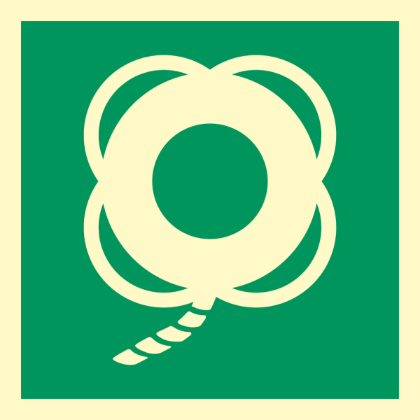 IMO sign - Lifebuoy with line 