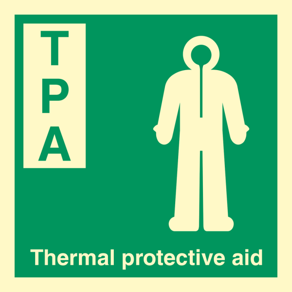 Thermal protective aid - IMO sign - IMPA 334125