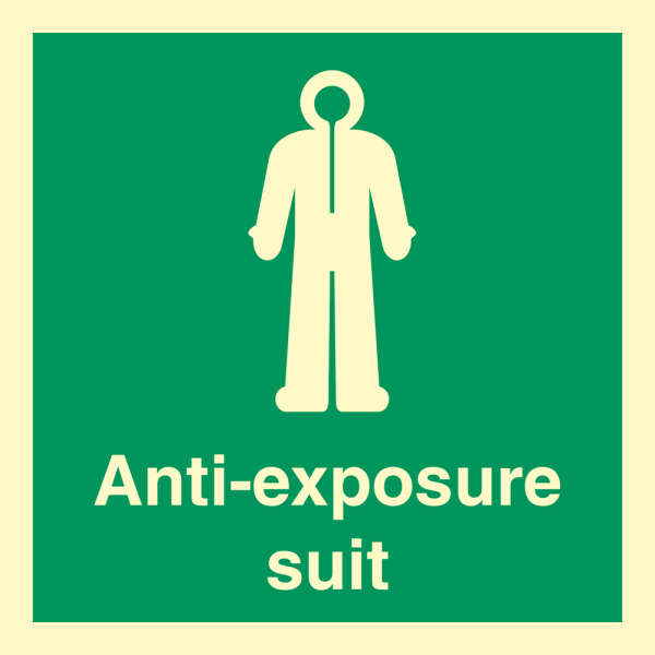 IMO sign - Anti-exposure suit