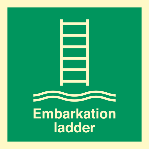 IMO sign - Embarkation ladder 