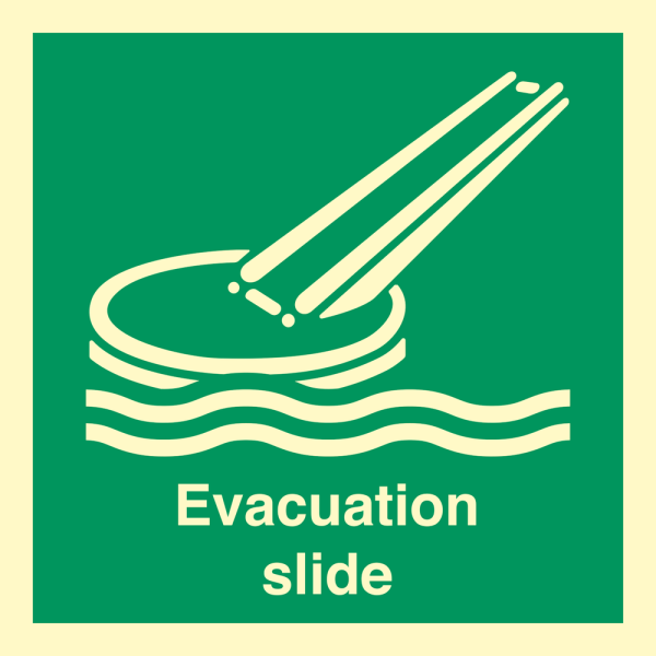 IMO sign - Evacuation slide 