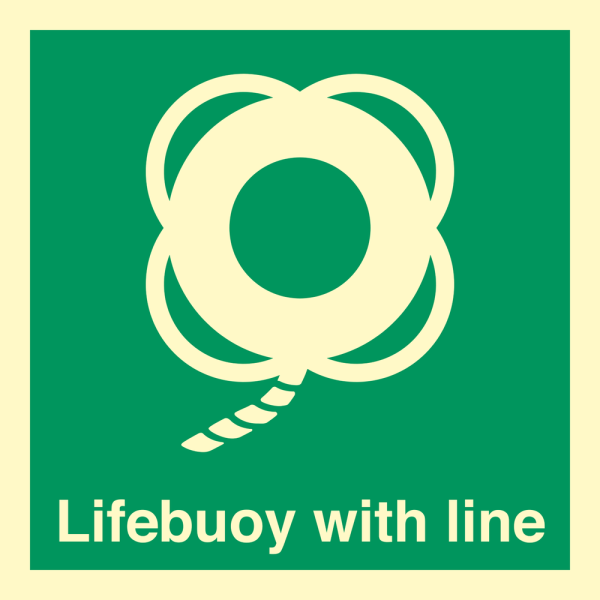 IMO sign - Lifebuoy with line 