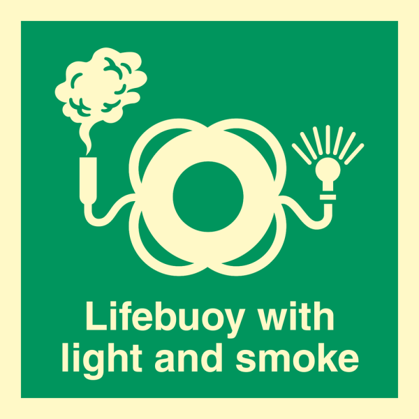 IMO sign - Lifebuoy with light and smoke 