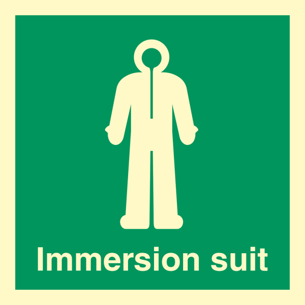 IMO sign - Immersion suit 