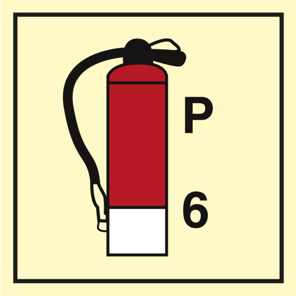 Powder Extinguisher 6 - IMO Fire Control sign