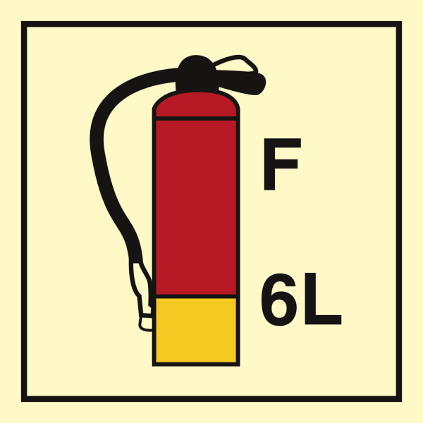 Foam Extinguishers 6L - IMO Fire Control sign