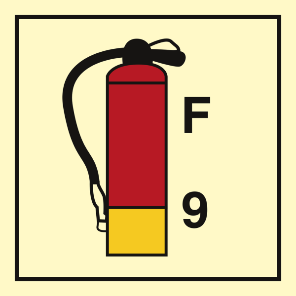Foam Extinguisher 9 L - IMO Fire Control sign