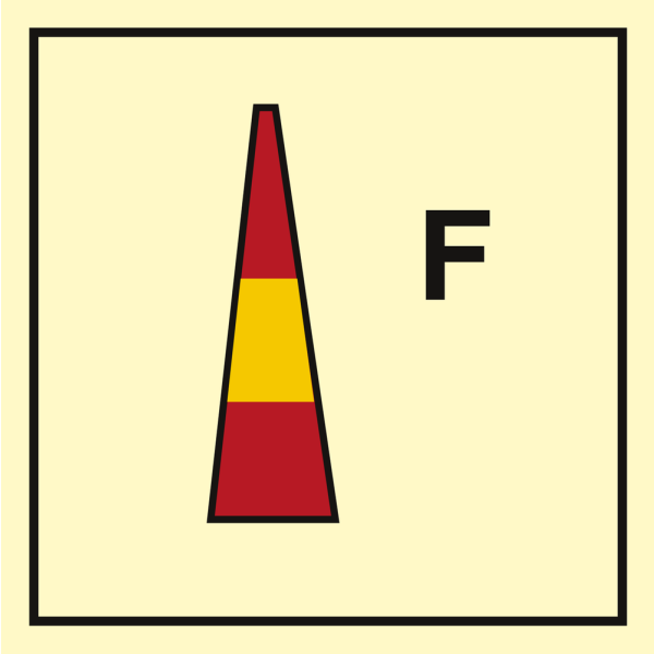 Foam nozzle - IMO Fire Control sign