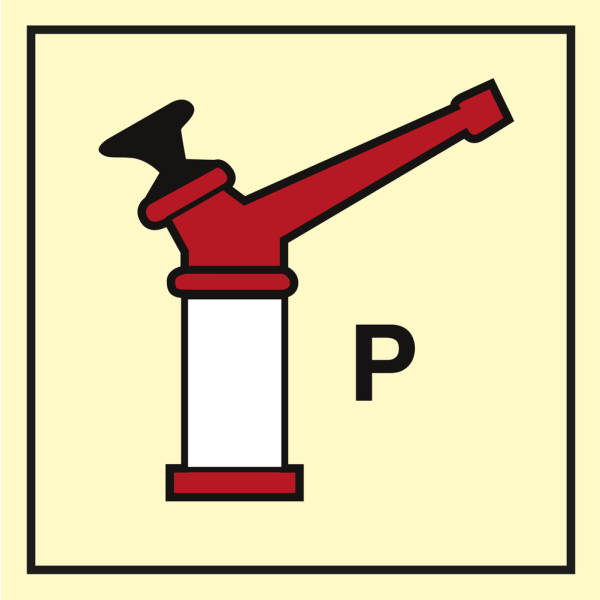 Powder monitor - IMO Fire Control sign - IMPA 336842