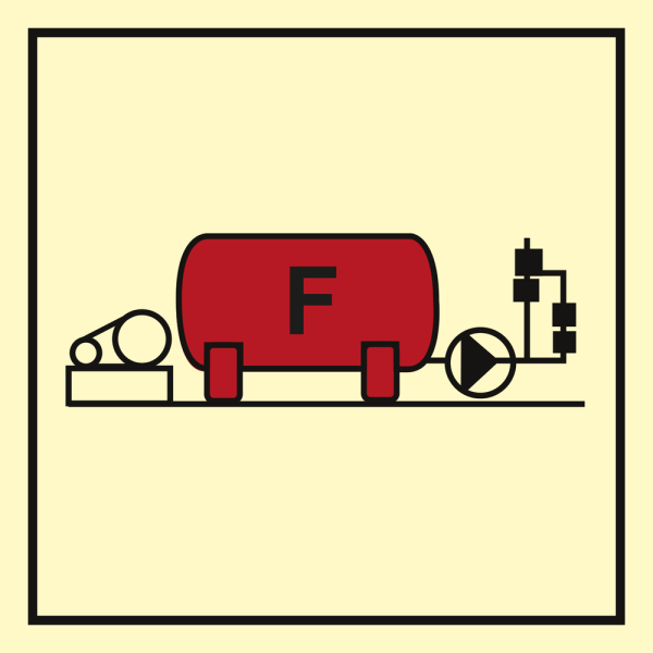 Foam installation - IMO Fire Control sign - IMPA 336013