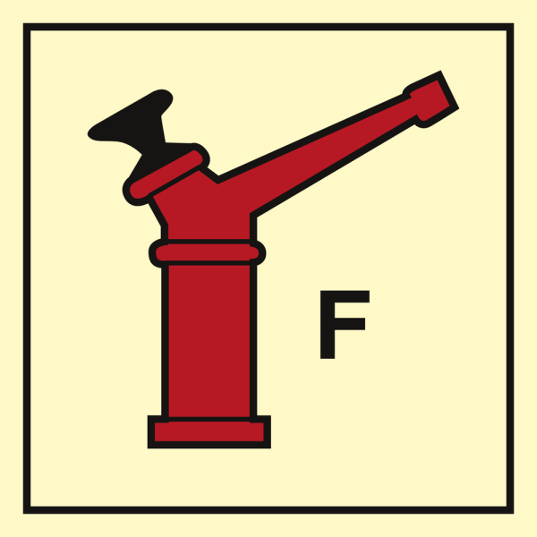 Fire control sign - Foam monitor (gun) 