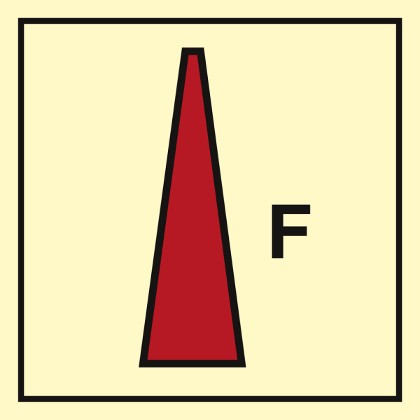 Fire control sign - Foam valve 
