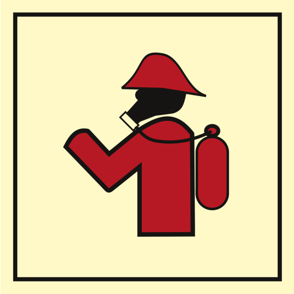 Breathing apparatus - IMO Fire Control sign