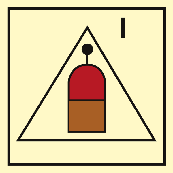 Remote release station for Inergen - IMO Fire Control sign