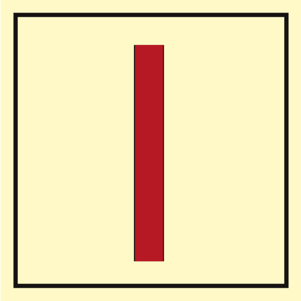 Main vertical zone division - IMO Fire Control sign - IMPA 336753
