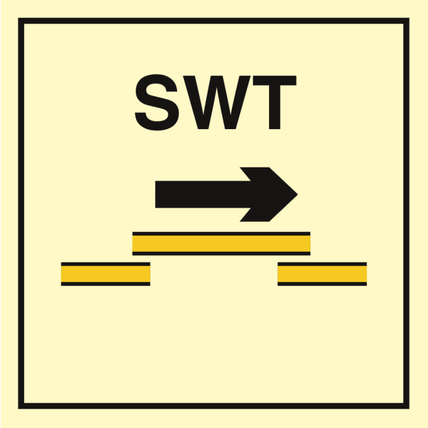 B class self closing semi-watertight sliding fire door - IMO Fire Control sign - IMPA 336777