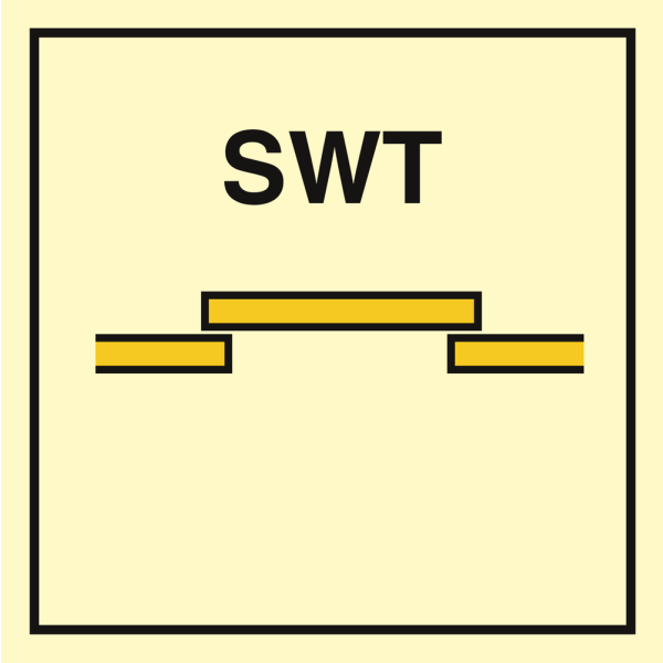 B class semi-watertight sliding fire door - IMO Fire Control sign - IMPA 336771