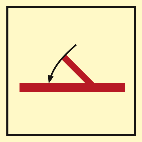 A class self closing fire door - IMO Fire Control sign - IMPA 336760