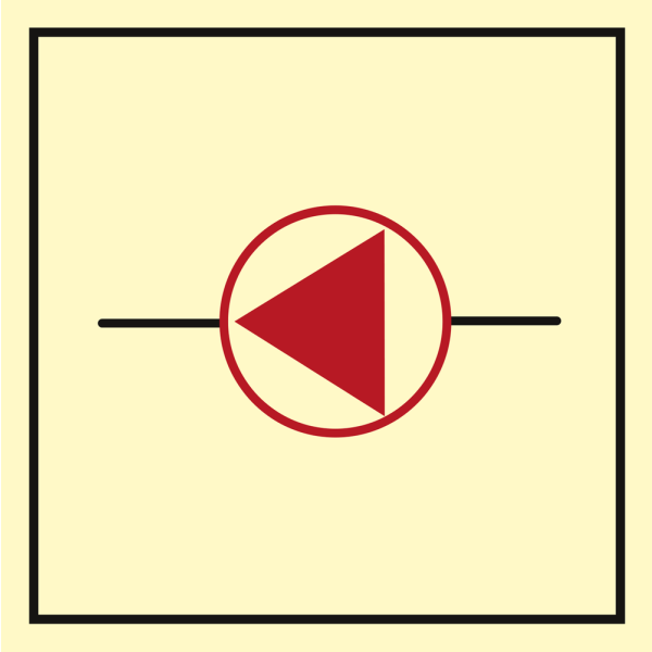 Emergency fire pump - IMO Fire Control sign - IMPA 336019