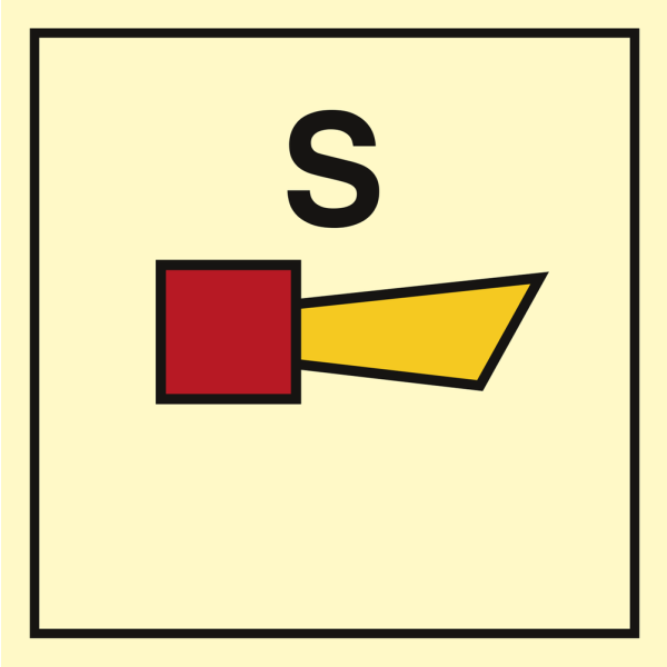 Sprinkler horn - IMO Fire Control sign