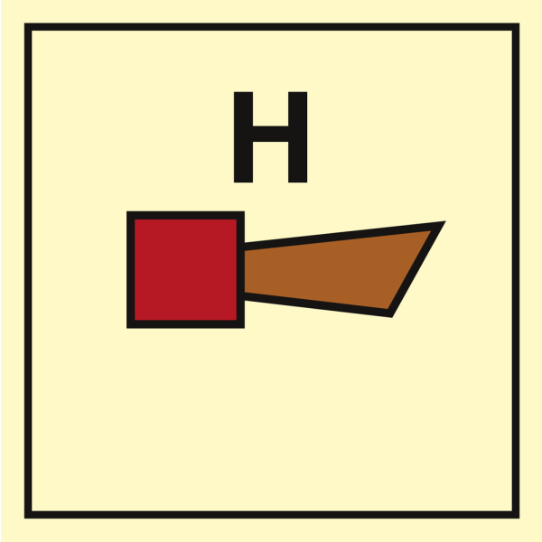 Halon horn - IMO Fire Control sign