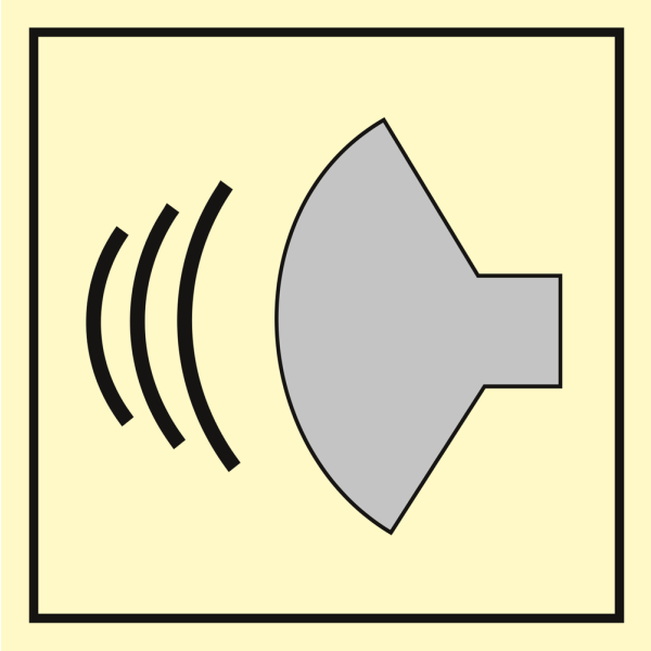 PA- speaker for alarms and - IMO Fire Control sign