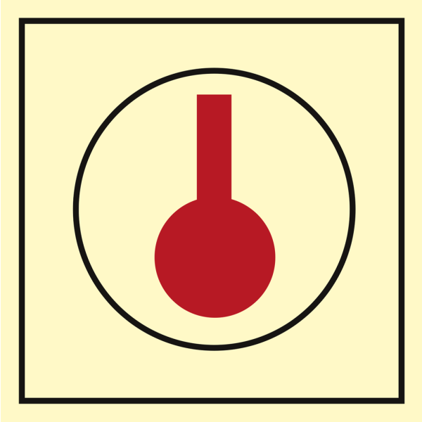 Heat detector - IMO Fire Control sign - IMPA 336061