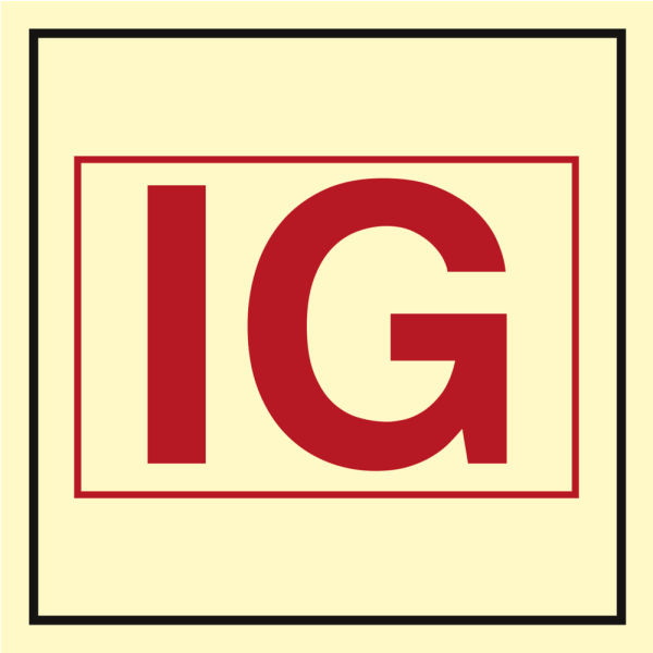 Inert gas installation - IMO Fire Control sign - IMPA 336073