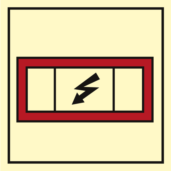 Emergency switchboard - IMO Fire Control sign - IMPA 336077