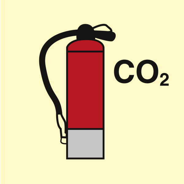 Fire Extinguisher CO2 - IMO Fire Control sign - IMPA 336847