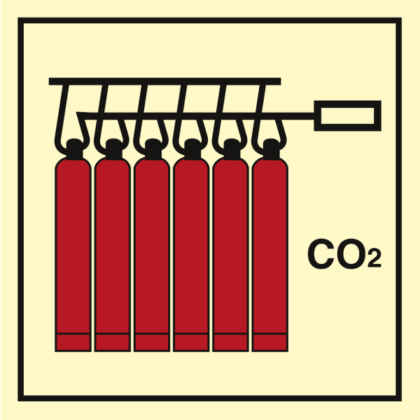 CO2 Battery - IMO Fire Control sign - IMPA 336048