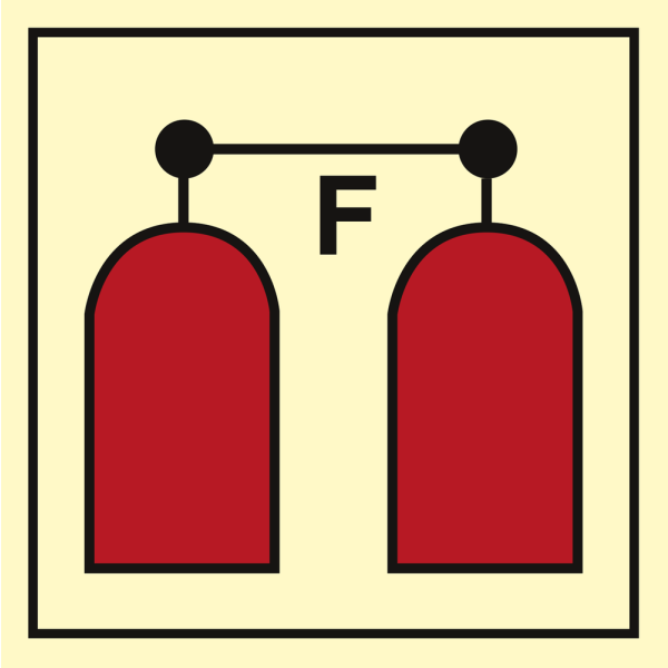 Foam release station - IMO Fire Control sign - IMPA 336018