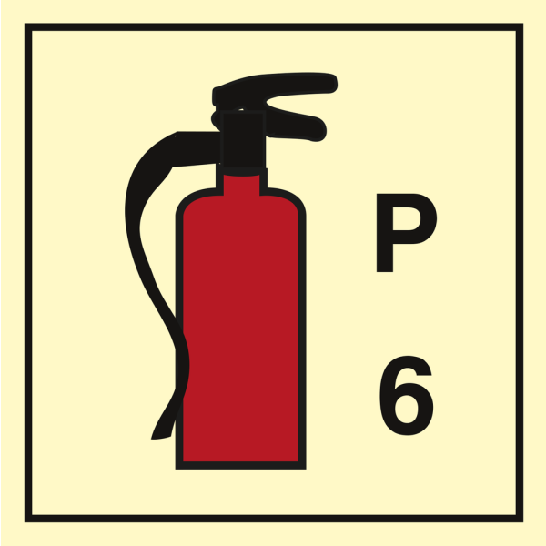 Portable fire extinguishers powder 6 - IMO Fire Control sign - IMPA 336079