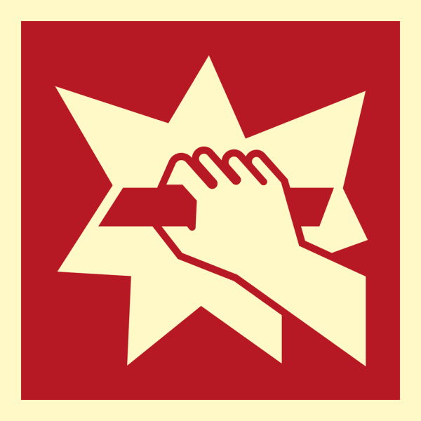 Fire sign - Breaking glass 