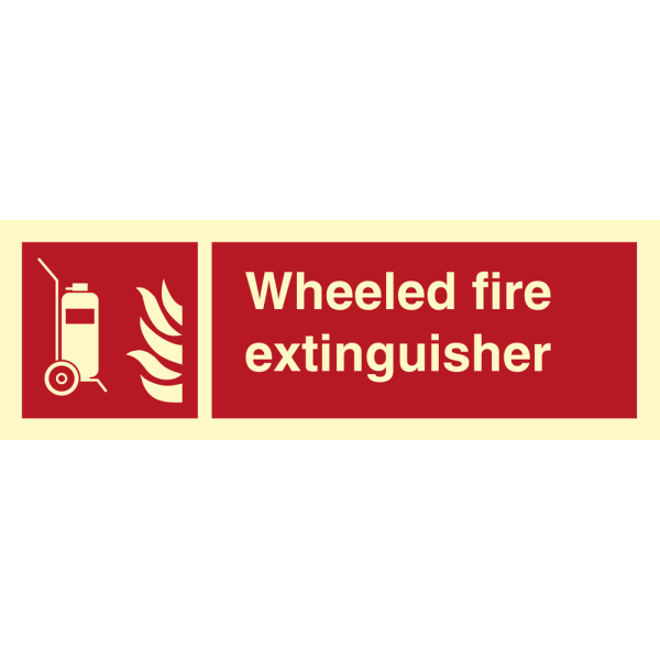 Fire sign - Wheeled fire extinguisher