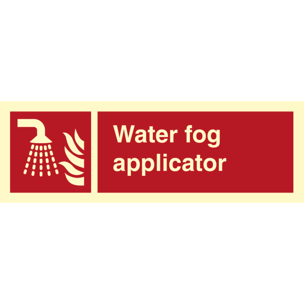 Water fog applicator - IMO Fire sign