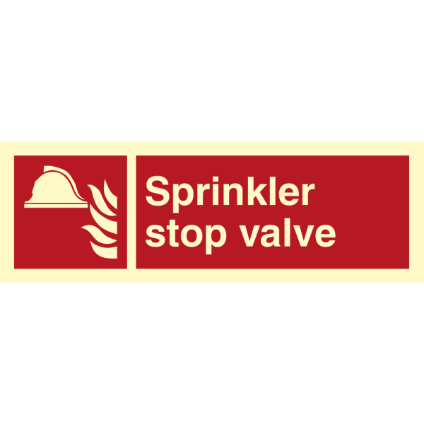 Sprinkler stop wave - IMO Fire sign - IMPA 336152