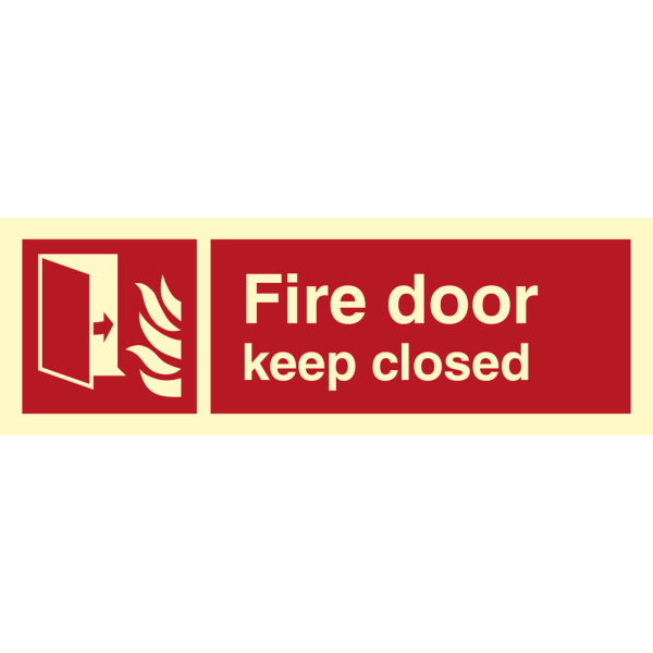 Fire door keep closed - IMO Fire sign