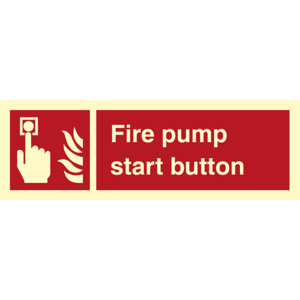 Fire pump start button - IMO Fire sign - IMPA 336159