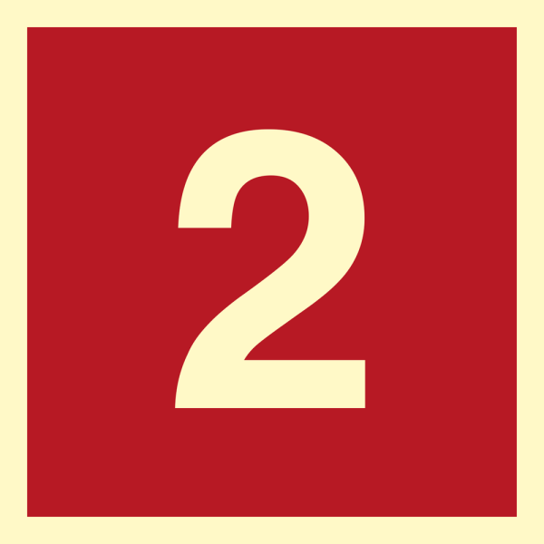 Number 2 - IMO Fire sign - IMPA 336252