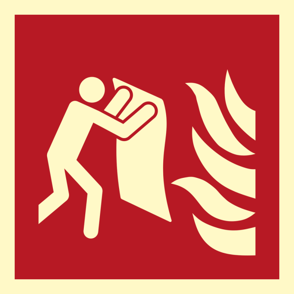 Fire sign - Fire blanket