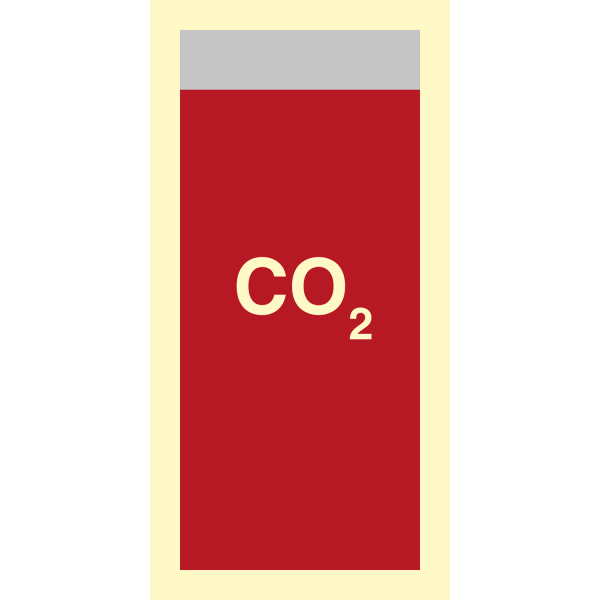 Fire sign - Supplementary sign CO2
