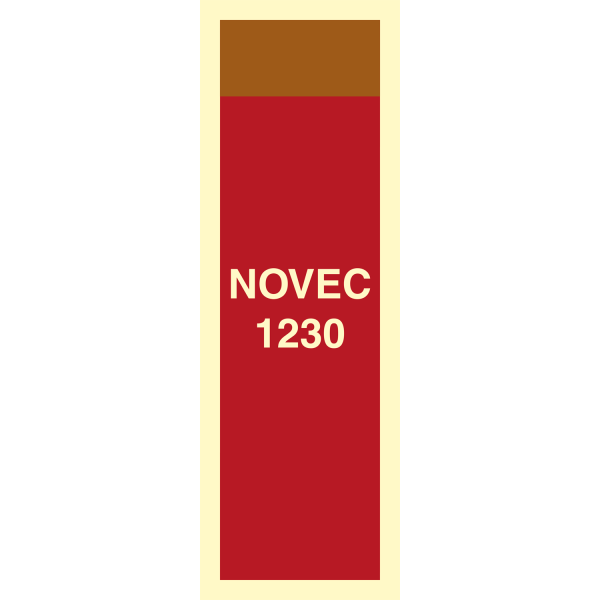 Fire sign - Supplementary sign Novec 1230