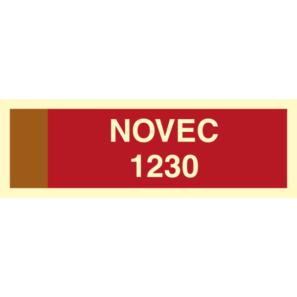 Fire sign - Supplementary sign Novec 1230