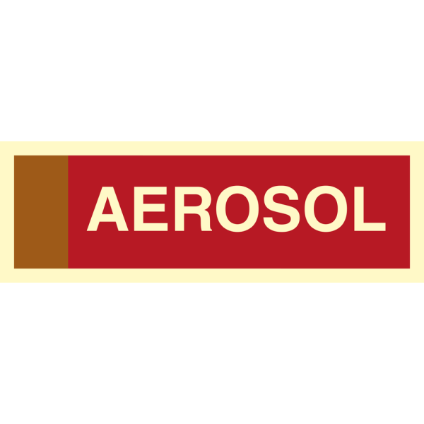 Fire sign - Supplementary sign Aerosol