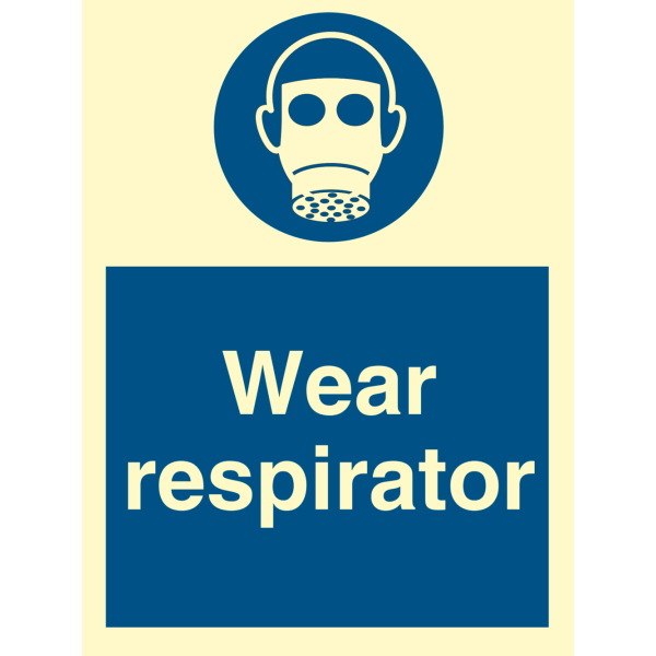 Wear respirator - IMO Mandatory sign - IMPA 335731