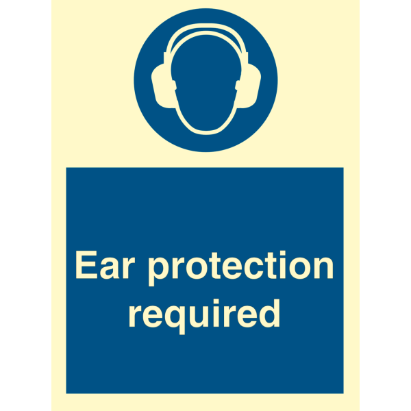 Ear protection required - IMO Mandatory sign