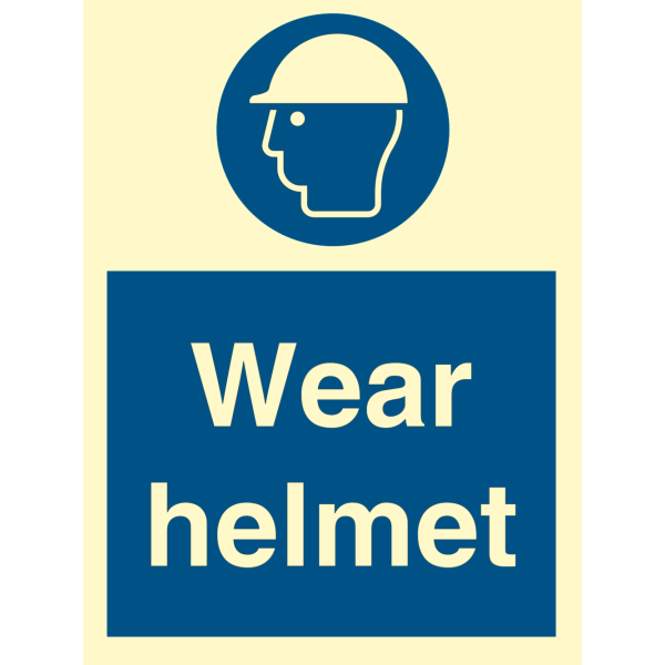 Wear helmet - IMO Mandatory sign - IMPA 335709