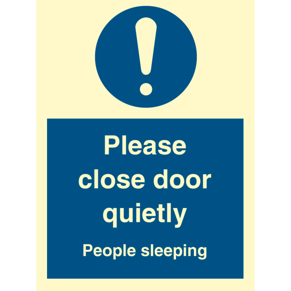 Please close door quietly - IMO Mandatory sign - IMPA 335877